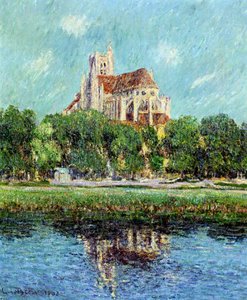 オーセールの大聖堂、1907 作： Gustave Loiseau